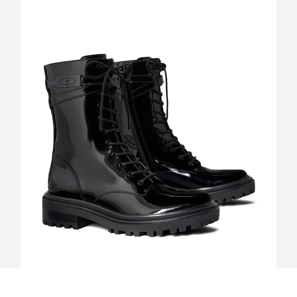 Tory Burch T Hardware Combat Boots